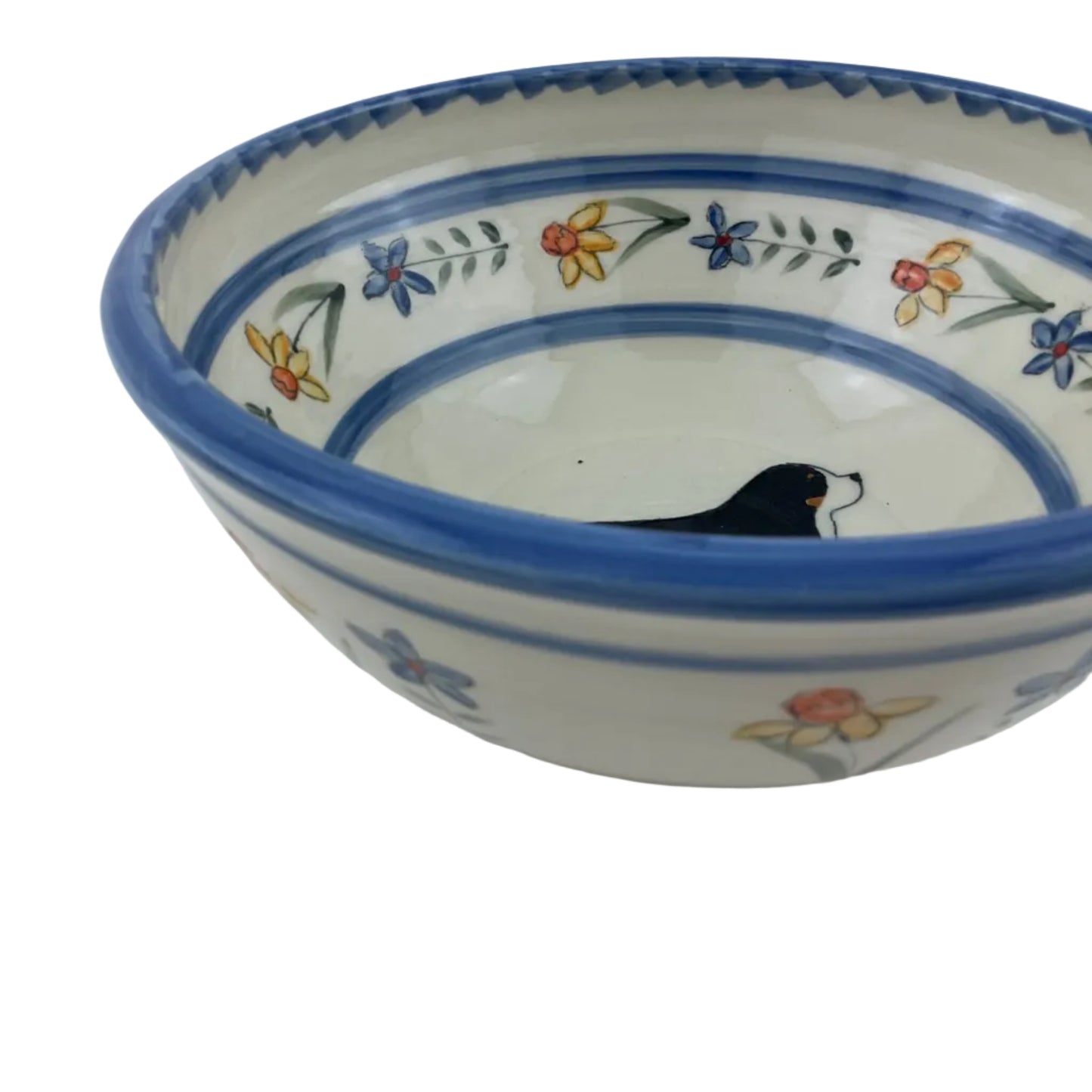 Special Serving Bowl with Berner and Floral banding
