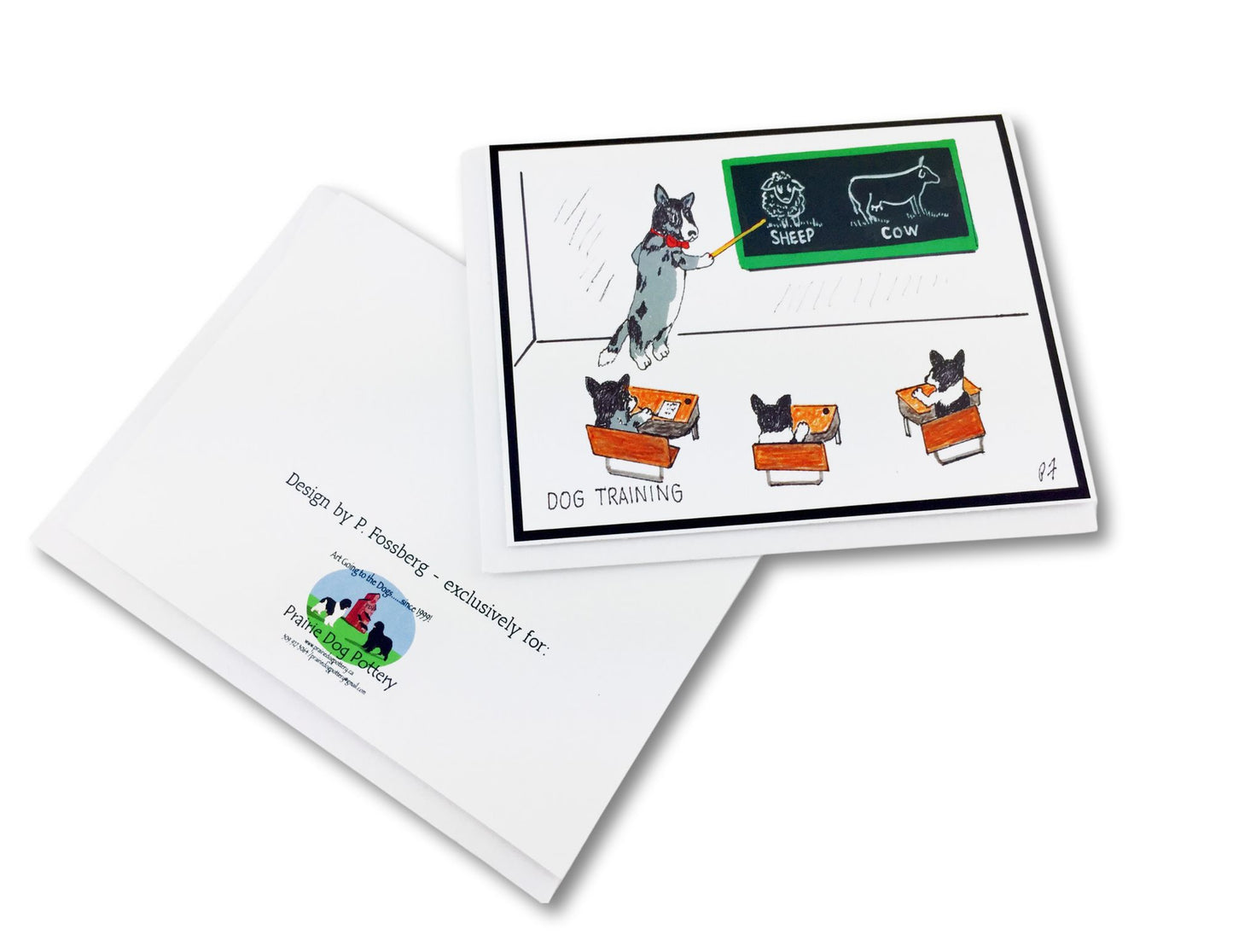 young pups learning about herding cows and sheep in classroom - funny