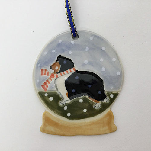rough coat collie on ornament