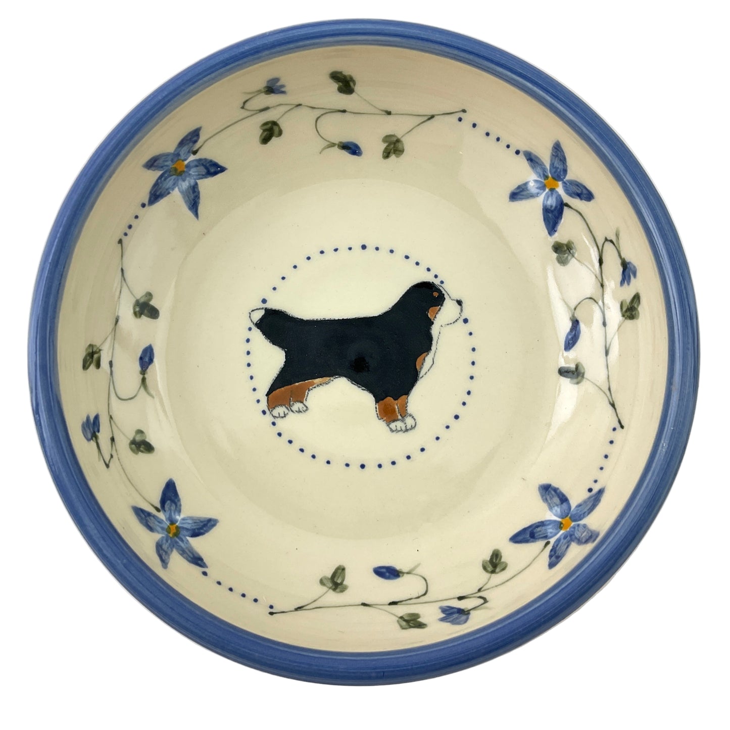 Serving Bowl with Berner and Blue Columbine