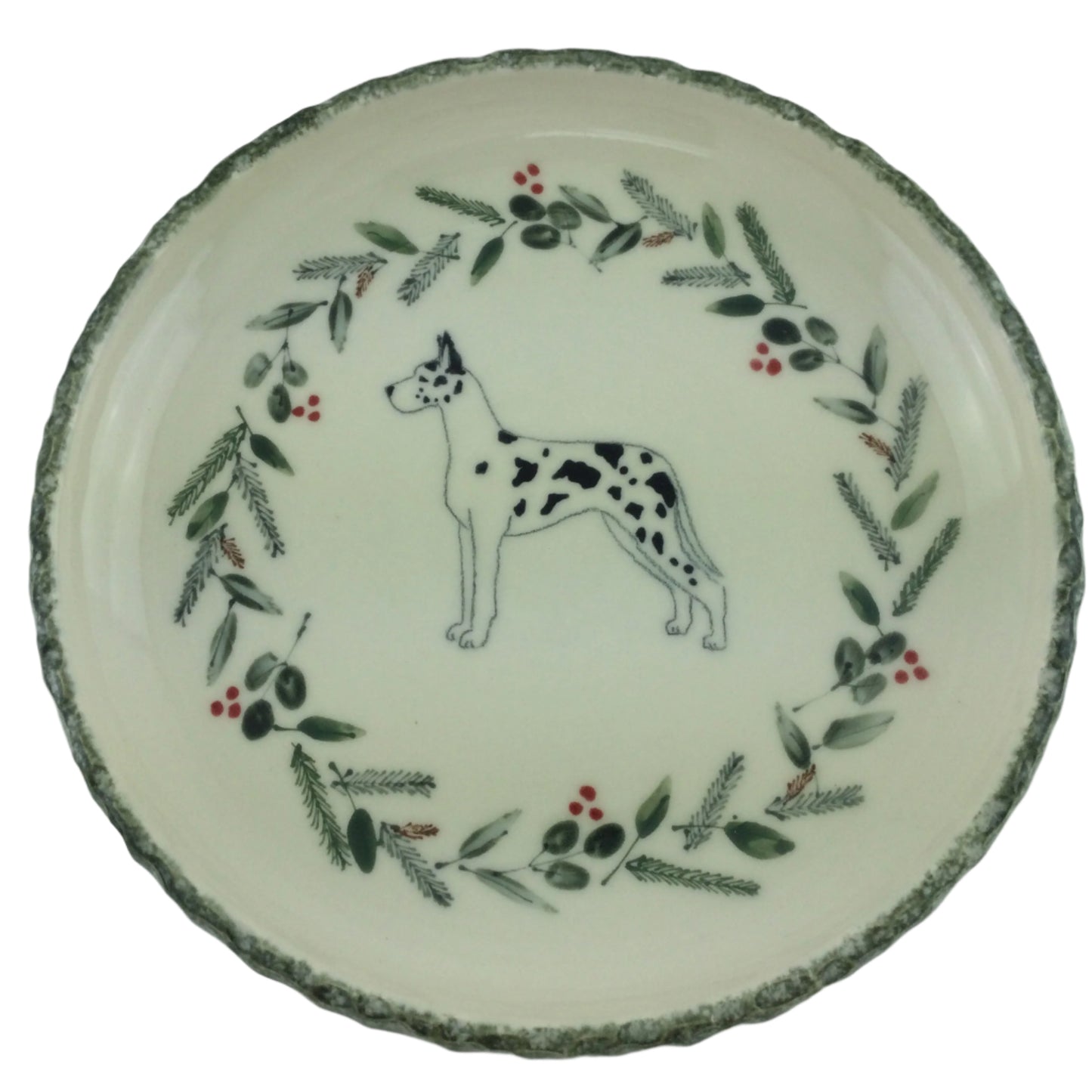 Harlequin Dane on 10 Inch Plate