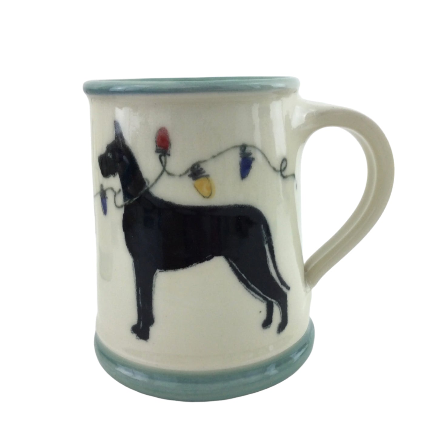 Holiday Lights Mug with Great Dane