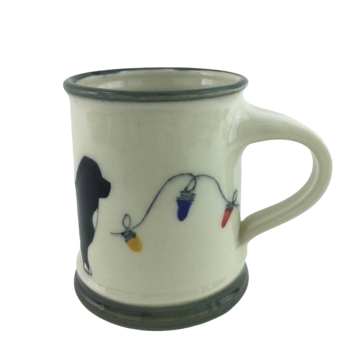 Christmas Mug with Irish Spot Pulling a Cart