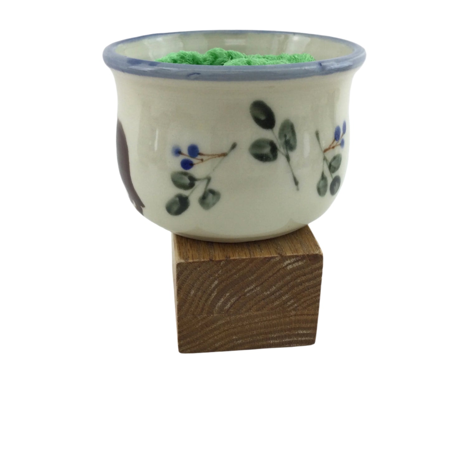 Sink Pot with Brown Newf and Blueberries