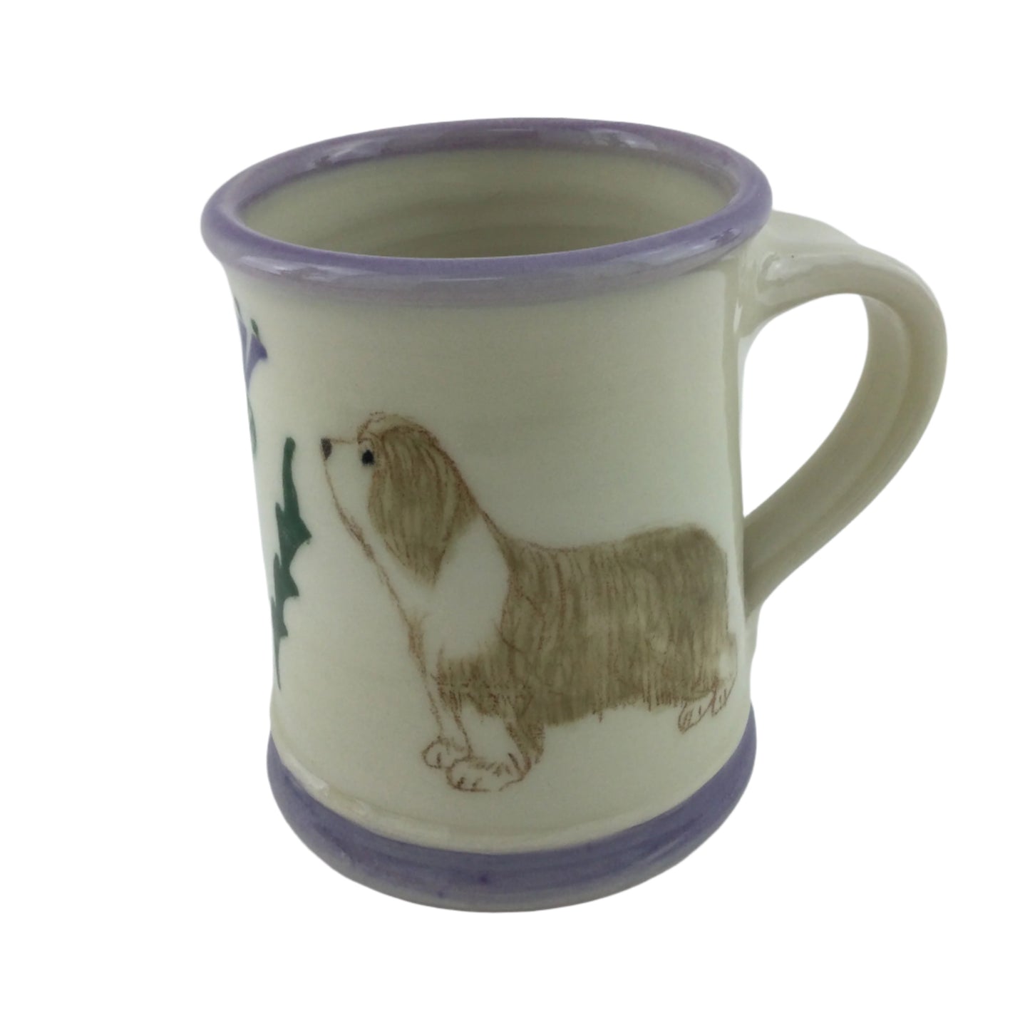 Mug with Scottish Thistle and Bearded Collie