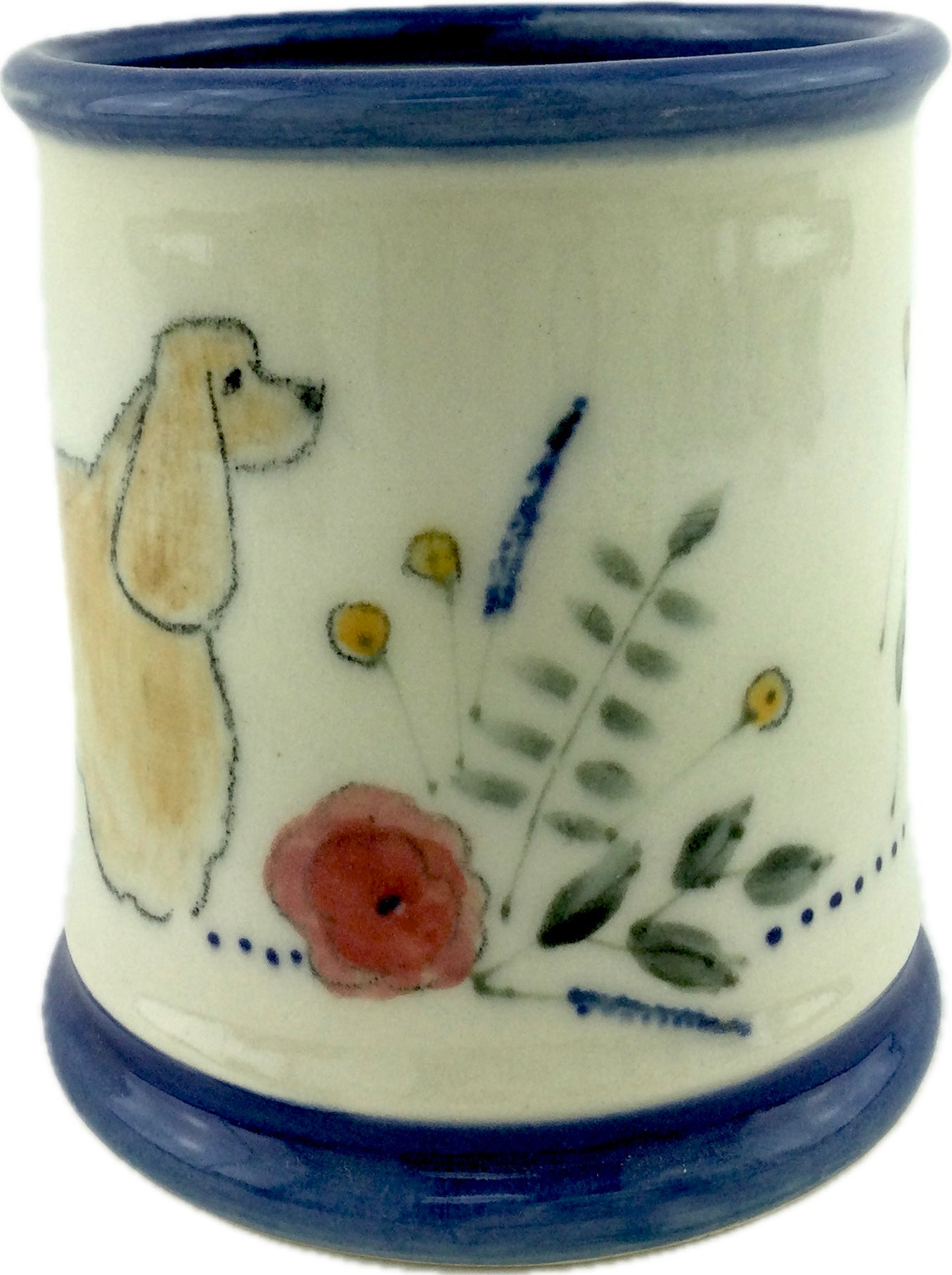 Mug with Cocker Spaniel and Vintage Rose Design