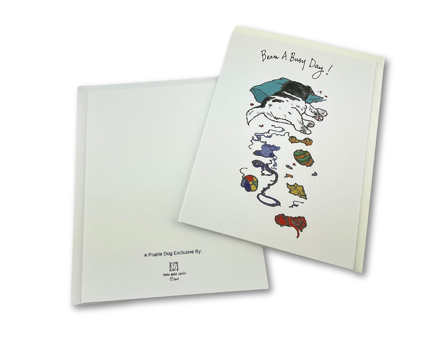 Landseer Been a Busy Day Notecard