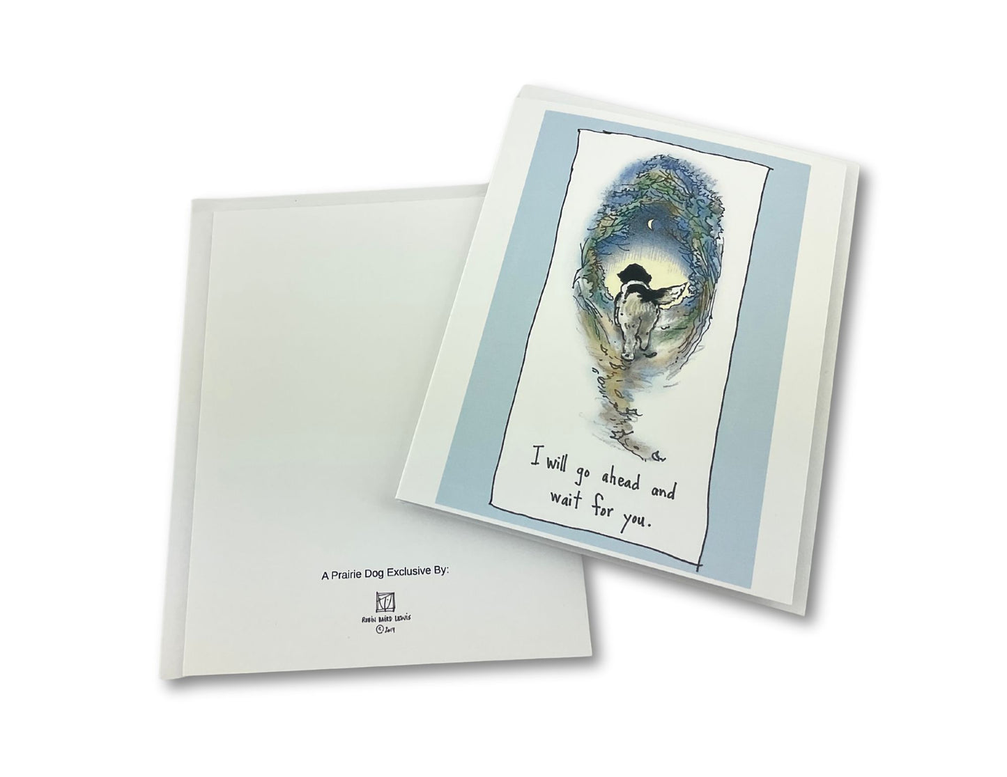 Landseer Sympathy Card - I will go ahead and wait for you.