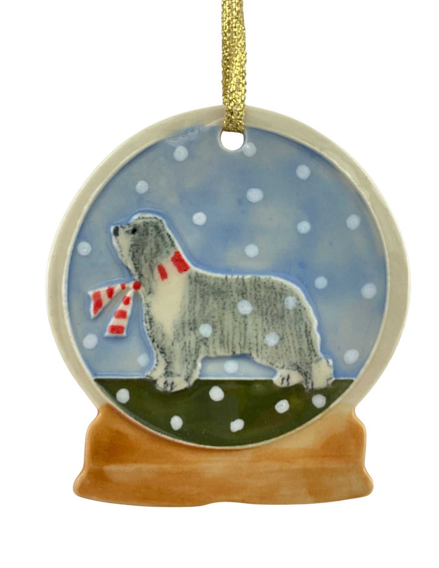Bearded Collie Holiday Ornament
