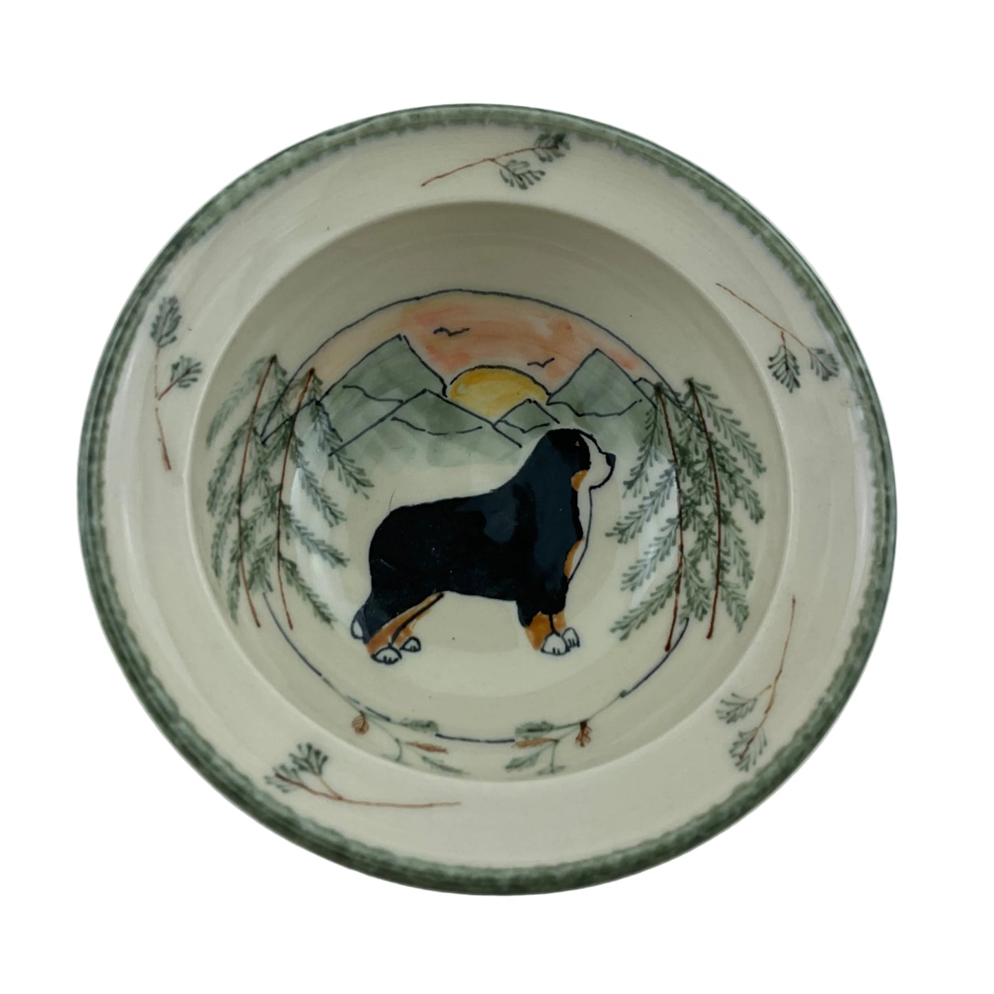 Small Serving Bowl with Berner in Mountain View Pattern