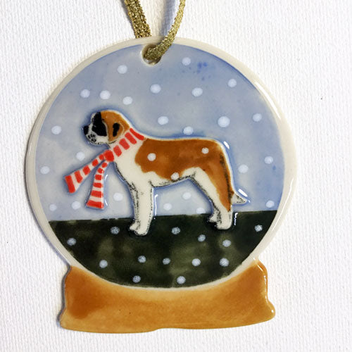 Saint Bernard Holiday Ornament - Personalize It!