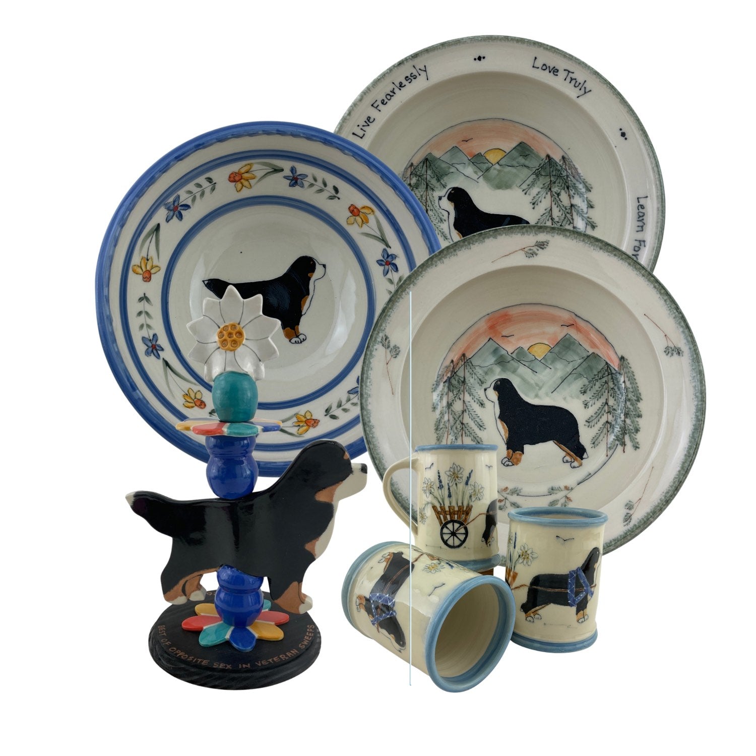 selection of Berner pottery & Totems