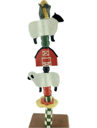 Sheep Herding Totem with Corn Topper