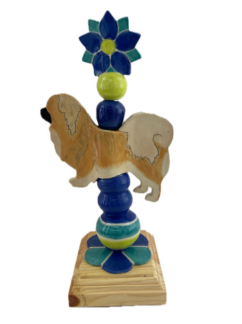 Tabletop Totem with Tibetan Spaniel