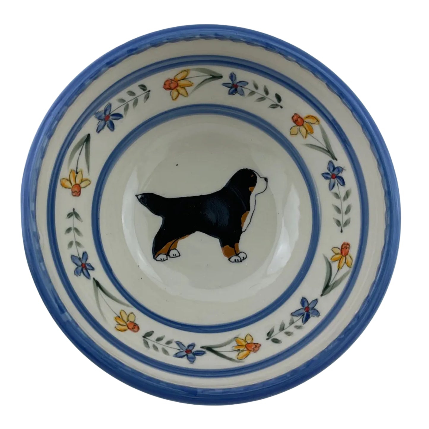 Special Serving Bowl with Berner and Floral banding