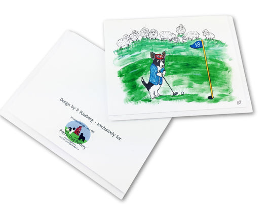 cardigan playing golf