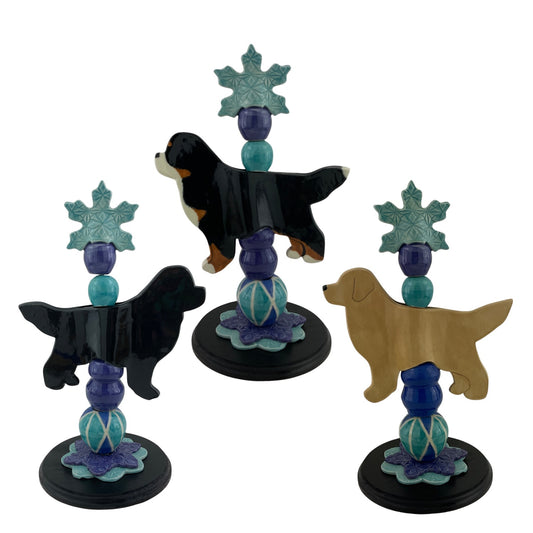 Holiday Berner, Newf or Golden Tabletop Totem