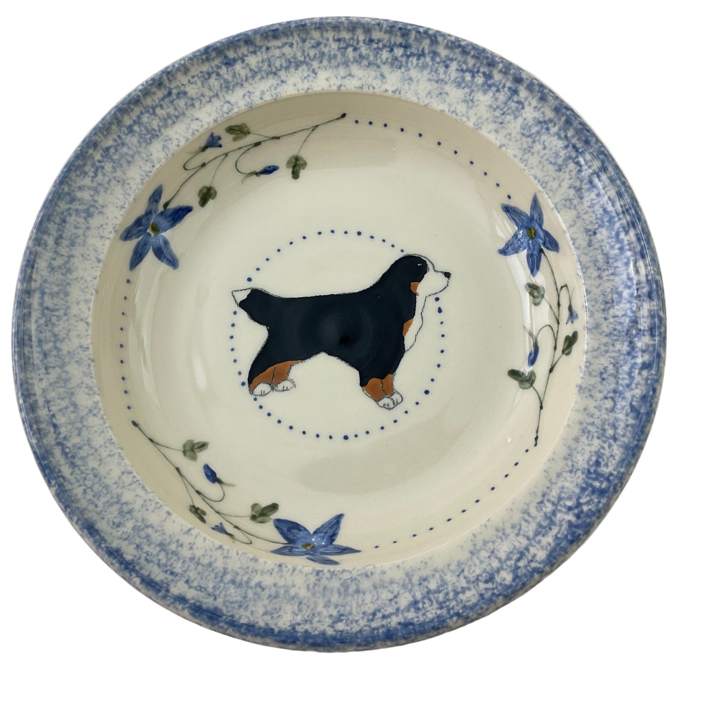 Individual Pasta Plate with Bernese Mountain Dog