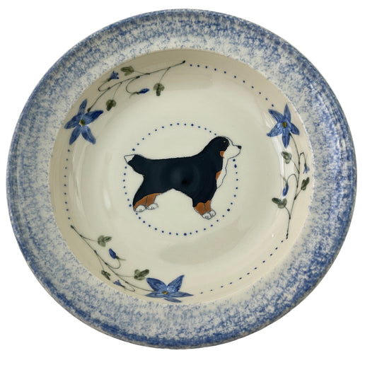Individual Pasta Plate with Bernese Mountain Dog