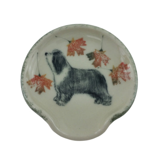 Spoon Rest with Bearded Collie