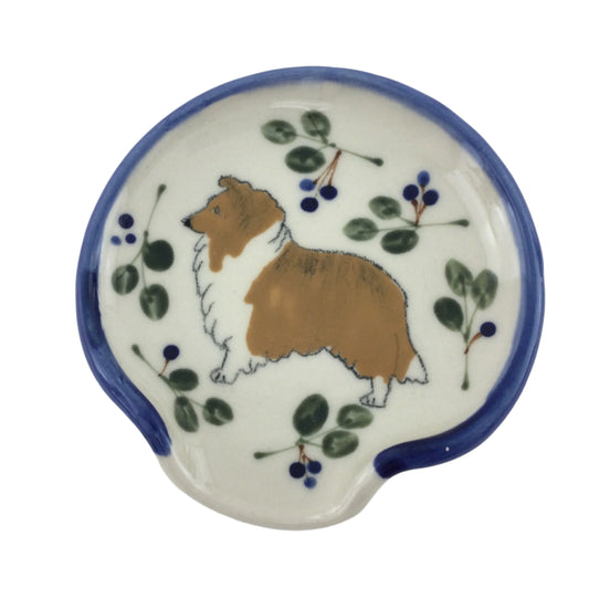 Blue Berries and Collie Spoon Rest
