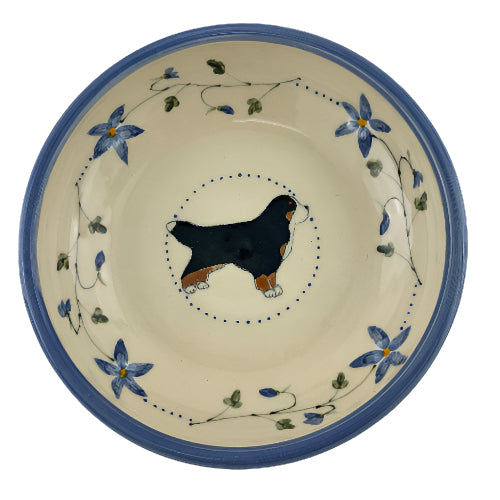 approx 10 inch serving bowl with Columbine flowers and Berner
