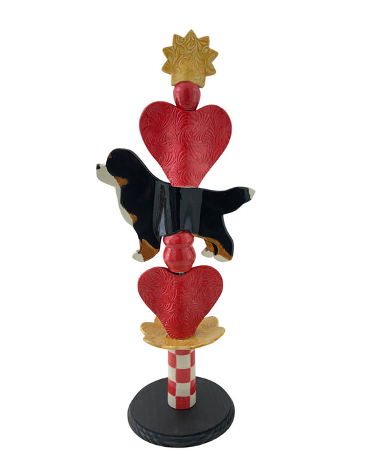 2 Red Heart Totem with Berner - Made to Order