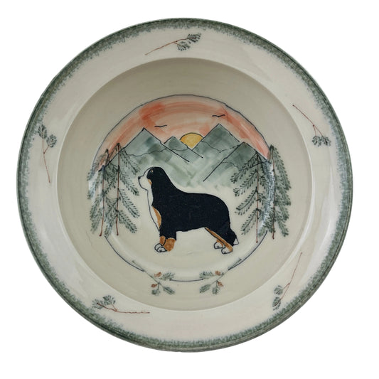 Serving Bowl with Berner in Mountain View Pattern