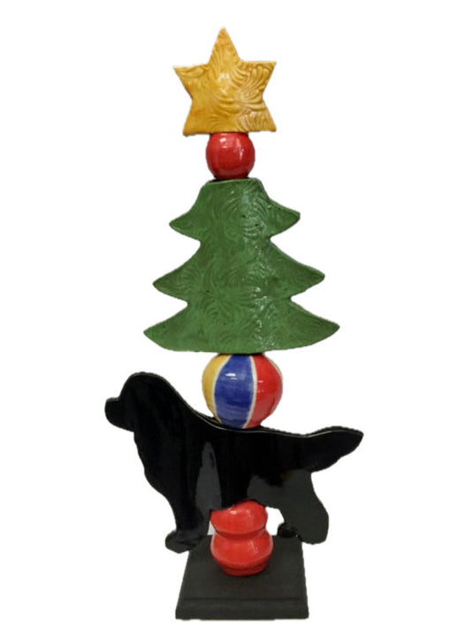 Newfoundland Dog Christmas Tabletop Totem