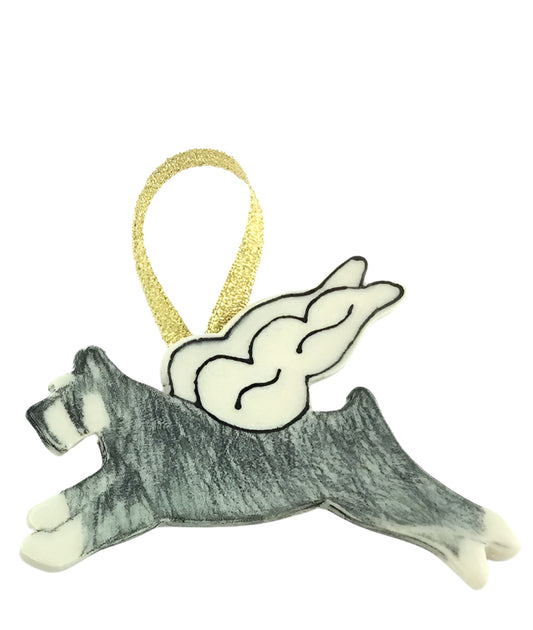 Schnauzer Angel Ornament